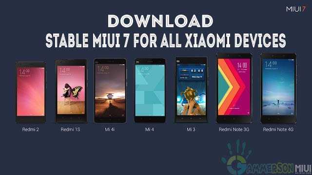 Download MIUI 7 Rom for Xioami Redmi 2,1s,Mi4i, Mi4, Mi3,Note 4G and Note 3G copy