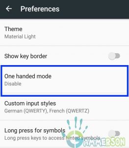 How to Enable One handed mode