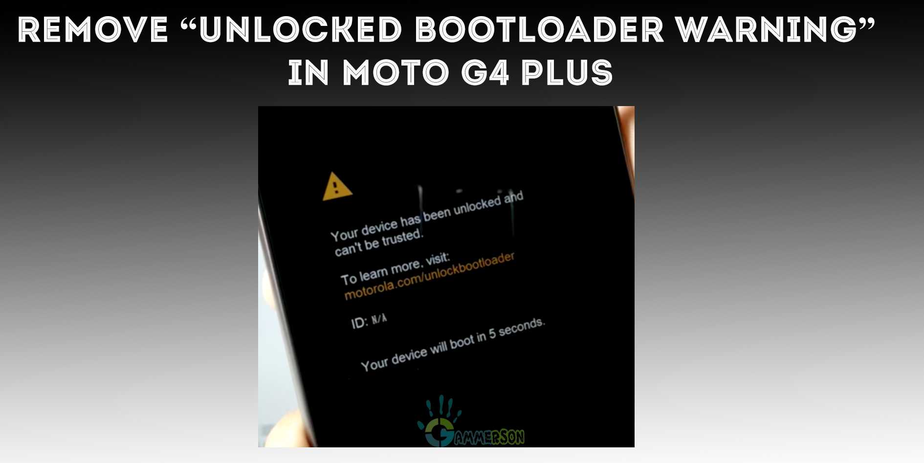 Moto G4/G4 plus : Unlock Bootloader & Install Twrp Recovery 