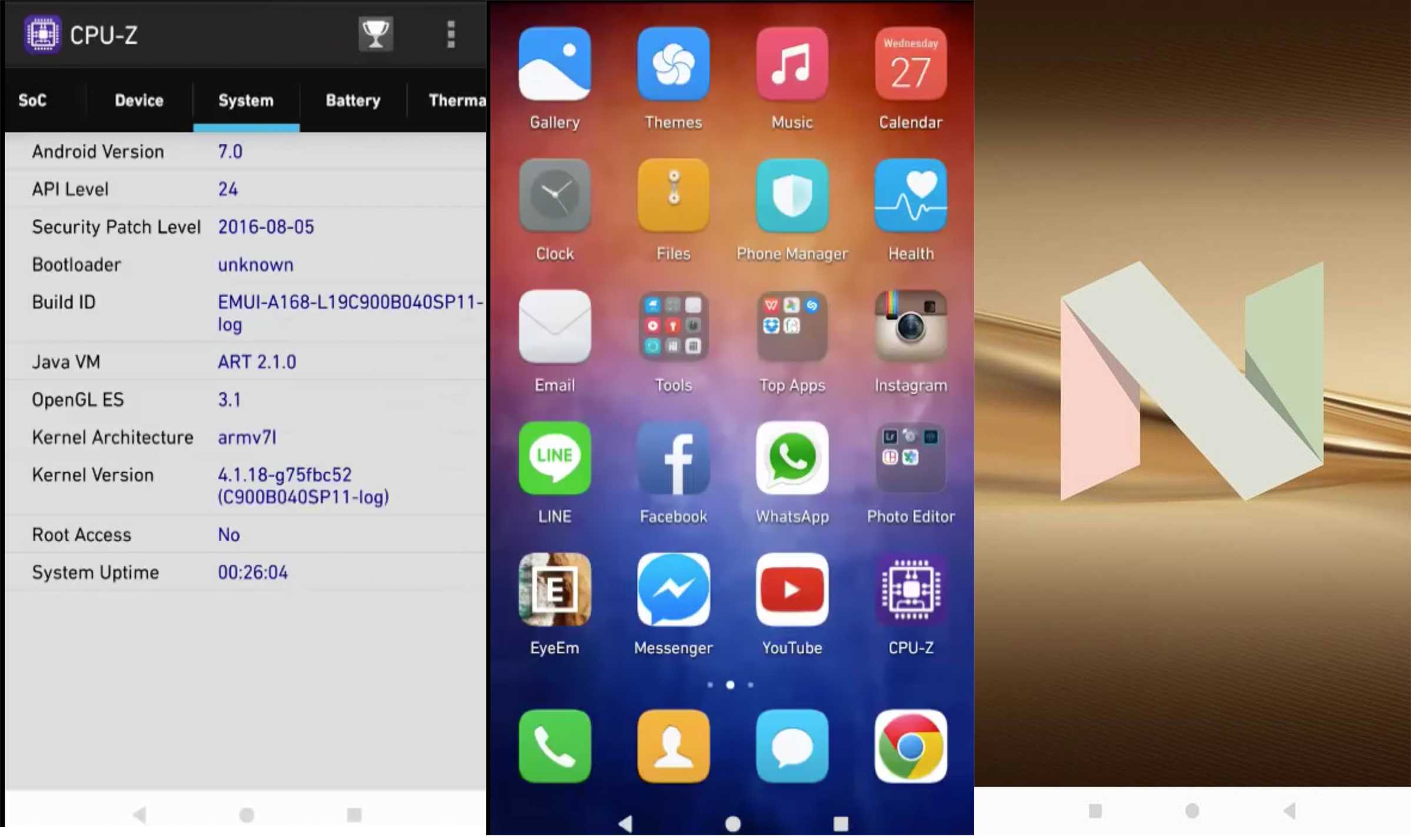  Huawei P9 android nougat 7.0